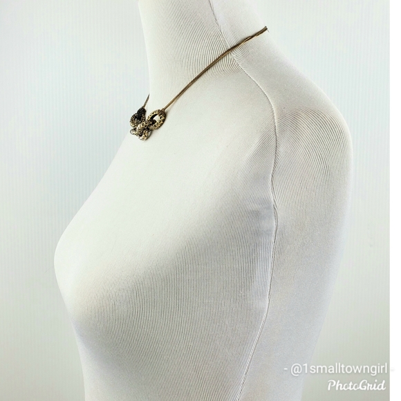 J. Crew multi-color pave stone link necklace 9" - Picture 5 of 8